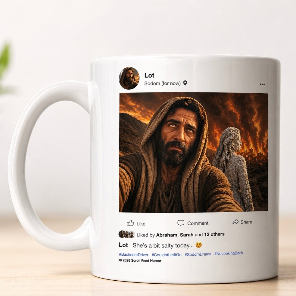 Scroll Feed Humor™ – “She’s a Bit Salty Today” Mug